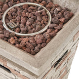 Alora 19" Outdoor 40K BTU Natural Stone Fire Column (SAK36771)