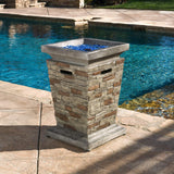 Alora 19" Outdoor 40K BTU Natural Stone Fire Column (SAK36771)