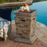 Alora 19" Outdoor 40K BTU Natural Stone Fire Column (SAK36771)