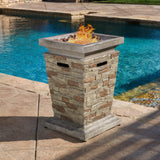 Alora 19" Outdoor 40K BTU Natural Stone Fire Column (SAK36771)