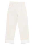 Bottega Veneta Women Back Print Straight Leg Jeans