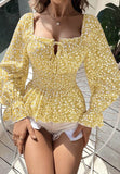 Floral Peplum Blouse