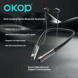 KP-258 Best-selling Neckband Bluetooth Earphones Magnetic Digital Display In-Ear Low Latency Long Battery Life High Sound Quality Direct From Export Manufacturer