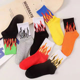 Best-selling Street-style Influencer Fashion Brand Flame-patterned Mid-calf Socks