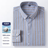 Men's Cotton Long Sleeve Oxford Woven Shirts