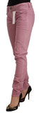 Acht Pink Cotton Slim Fit Women Denim Skinny Jeans