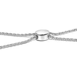 .925 Sterling Silver 1/2 Cttw Diamond Double Wave Bolo Bracelet