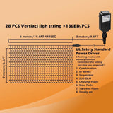 19.6 x 6.6 FT. 448 LED Warm White Waterproof String Fairy Curtain Lights