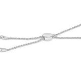 .925 Sterling Silver 1/6 Cttw Diamond X and O Bolo Bracelet