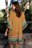 Kachina Patterned Knitted Cardigan Style Ruana