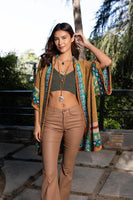 Kachina Patterned Knitted Cardigan Style Ruana