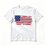 Flag-print Crew-neck Short-sleeve T-shirt