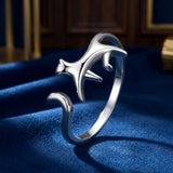 925 Sterling Silver Oxidized Ring for Women