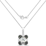 2.72 Carat Genuine Multi Stones .925 Sterling Silver Pendant