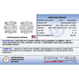 IGI Certified 14K White Gold 1.0 Cttw 4-Prong Set Brilliant Round-Cut Solitaire Diamond Push Back Stud Earrings (E-F Color, I1-I2 Clarity)
