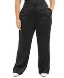 Danielle Bernstein Satin Pants-Black/Size 18W