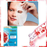 Garnier SkinActive Hydra Bomb Revitalizing Pomegranate Hydrating Facial Sheet Mask - Intense Skin Hydration & Revitalization for Dry Skin