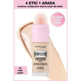 Maybelline Instant Perfector Glow 00 Fair Light: 4-in-1 Illuminating Foundation, Concealer, Highlighter & Primer for Radiant, Vegan, Flawless Skin