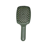 Janeke Curvy M Open-Back Hairbrush in Green SP508A