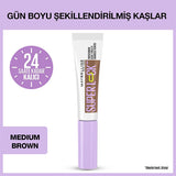 Maybelline Super Lock Medium Brown Brow Glue: 24H Lamination Effect, Tinted Eyebrow Mascara for Long-Lasting Shape & Smudge-Proof Definition