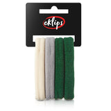 Eklips Large Towel Hair Ties Gentle Hold Assorted 4-Pack