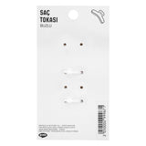 Eklips Frosted Bow Hair Clips Pink & Brown 2-Pack