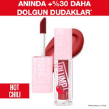 Maybelline Lifter Plump Lip Gloss - Non-Sticky, Long-Lasting Plumping Effect - 006 Hot Chili