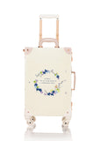 SarahFace Spinner Suitcase - Embroidery Cream White