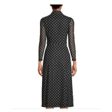 Anne Klein Polka Dot Long Sleeve Shirtdress, Size 14