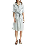 Lauren Ralph Lauren Tie-Waist Shirtdress, Vintage Chambray, Size 12
