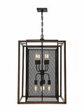 Varaluz Rio Lobo 8 Light Pendant, Dark Oak/Black - 285P08DOBL