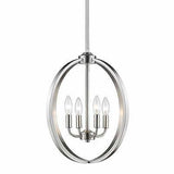 Golden Lighting 3167–4P Pw Colson – 4 Light Chandelier in Durable Style – 18.75