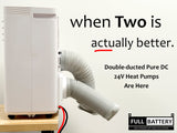 24V Pure DC Portable, Battery/Solar Air Conditioner & Heater (heat pump, 12,000 BTU/h)