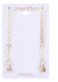 Unwritten Gold Flash Plated Leaf Design 27in Glasses or Face Mask Chain