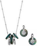 Anne Klein 2-PC. Set Stone Multi-Ring Pendant Necklace and Matching Drop Earring