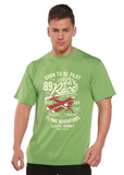 Born To Be Pilot Men's Bamboo Viscose/Organic Cotton Short Sleeve Graphic T-Shirt