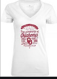 Levelwear NCAA Oklahoma Sooners Women Anthem Entice Ladies Tee, X-Large, White