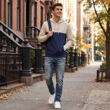 Michael Kors Blue and Tan Pullover Hoodie Men’s Lg