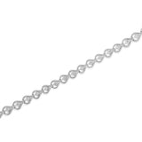 .925 Sterling Silver 1/4 Cttw Diamond Miracle-Set Teardrop Shaped 7â€ Link Bracelet (I-J Color, I3 Clarity)