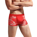 Mid-rise Lace Faux-leather Boxer Briefs