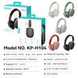 KP-H104 In Stock New Over Ear Bluetooth Headphones High Audio Quality Long Battery Life Wireless Suitable For Sports Gaming Factory Direct Sales