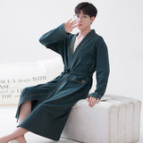 Long-sleeve Mens Home Wear Long And Thin Nightgown