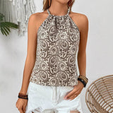 Women's Printed Ethnic Style Vest Top