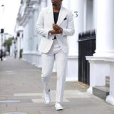 Mens Business-Casual Suit Pants Two-Piece Set