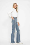 Judy Blue Full Size Tummy Control Back Embroidered Pocketed Bootcut Jeans Plus Size