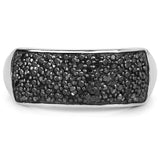 0.43 Carat Genuine Black Diamond .925 Sterling Silver Ring