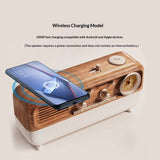 Retro Ambience Light Portable Alarm Clock Speaker