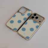 Retro Polka-dot Frosted Glass Magnetic Phone Case