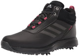 adidas Womens S2g Recycled Polyester Mid Cut Golf Shoes Core Black/Dark Silver/Wild Pink 5.5
