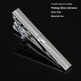 Men's Formal Wear Business Silver Simple Fashion Short Tie Clip